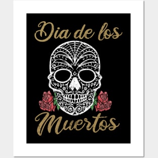 Dia de los muertos skull Posters and Art